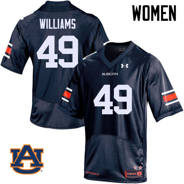 Women Auburn Tigers #49 Darrell Williams College Football Jerseys Sale-Navy